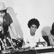Members of the National Women’s Political Caucus tell a Washington news conference on July 12, 1971 one of their goals is that women comprise half of the delegates to the 1972 presidential conventions. Seated from left: Gloria Steinem, member of the Democratic National Policy Council; Rep. Shirley Chisholm, D-N.Y.; and Betty Friedan, women’s rights advocate. Standing is Rep. Bella Abzug, D-N.Y. Photo via AP Images.